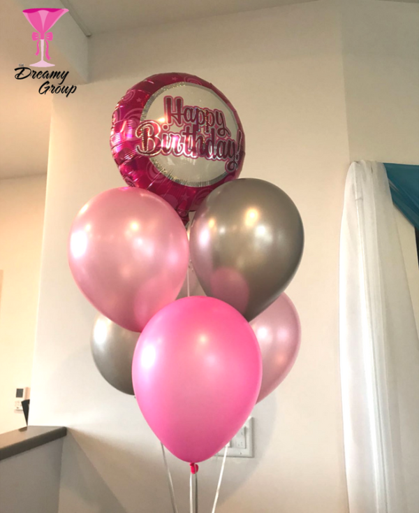 Balloon Bouquet with Chrome and Latex Balloon