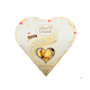 Lindt LINDOR Valentine's White Chocolate Truffles Friend Heart, 3 oz.