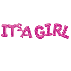 Pink 'Its A Girl" Balloon