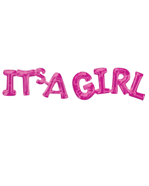 Pink 'Its A Girl" Balloon