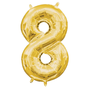 Gold Number "8"